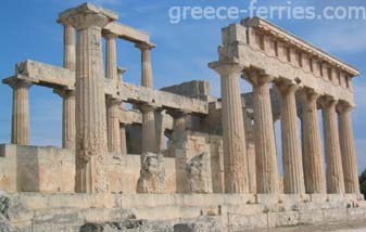 Temple d'Athéna Egine des îles du Saronique Grèce