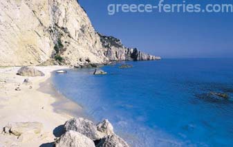 Stranden van Agathonisi Eiland, Dodecanesos, Griekenland