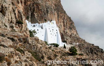 Das Kloster der heiligen Jungfrau Maria Amorgos Kykladen griechischen Inseln Griechenland