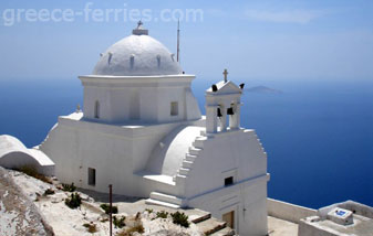 Klooster van Panagia Kalamiotissa Anafi Eiland, Cycladen, Griekenland