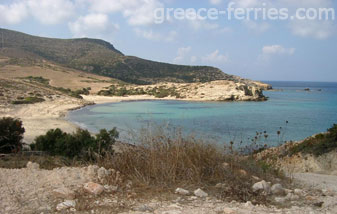La plage de Livadi Antiparos Cyclades Grèce