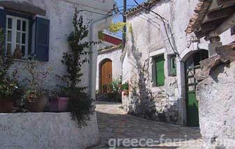 Amfionas Corfu en Ionio Grecia