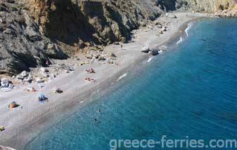 Katergo Strand Folegandros Kykladen griechischen Inseln Griechenland