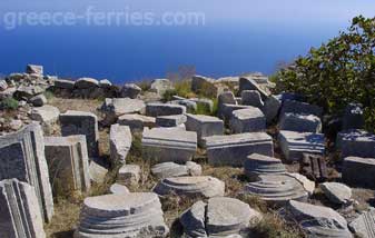 Antikes Thera Santorini Griechischen Inseln Kykladen Griechenland