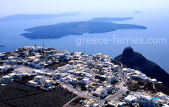 Imerovigli Santorini o Thira en Ciclades, Islas Griegas, Grecia