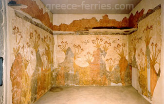 Het prehistorisch Thira Museum Santorini Cyclades Greek Islands Greece