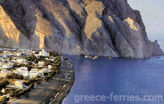 Perisa Santorini o Thira en Ciclades, Islas Griegas, Grecia