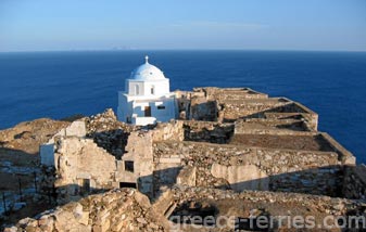Iglesia de Panagia de Kastro Astipalea en Dodecaneso, Islas Griegas, Grecia