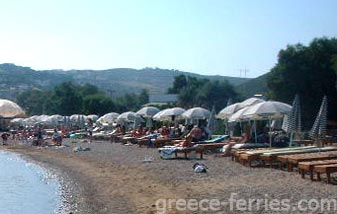 Kambos Playas de Patmos en Dodecaneso, Islas Griegas, Grecia
