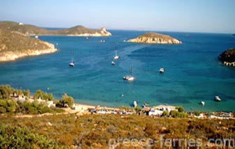 Livadi Strand Patmos Dodekanesen griechischen Inseln Griechenland