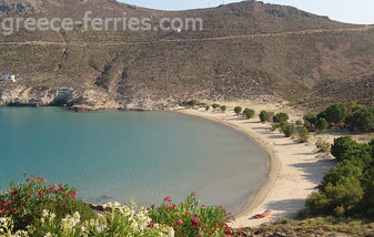 Psili Amos Playas de Serifos en Ciclades, Islas Griegas, Grecia
