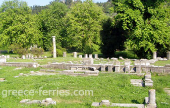 Ancienne Agora Thasos des îles de l’Egée du Nord Grèce