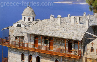 Iglesias y Monasterios en Tasos en Egeo Norte, Islas Griegas, Grecia