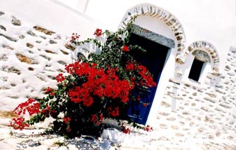 Architectuur van Amorgos Eiland, Cycladen, Griekenland