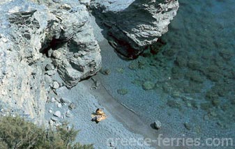 Mourou Strand Amorgos Kykladen griechischen Inseln Griechenland