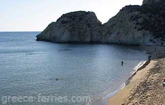 Katsouni Strand Anafi Eiland, Cycladen, Griekenland