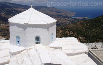 The Monastery of Panachrandou Andros Eiland, Cycladen, Griekenland