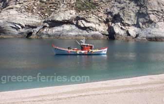 Gavrio Strand Andros Eiland, Cycladen, Griekenland