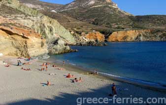 Aggali Strand Folegandros Eiland, Cycladen, Griekenland