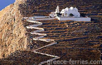 Die Kirche von Hungfrau Maria Folegandros Kykladen griechischen Inseln Griechenland