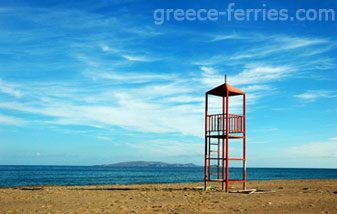 Heraklion, Kreta Eiland, Griekse Eilanden, Griekenland Strand van Ammoudara