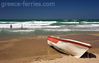 Heraklion, Kreta Eiland, Griekse Eilanden, Griekenland Strand van Stalida