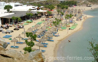 Paradise Strand Mikonos Griechischen Inseln Kykladen Griechenland