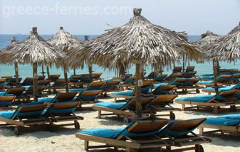 Platis Gialos Strand Mikonos Griechischen Inseln Kykladen Griechenland