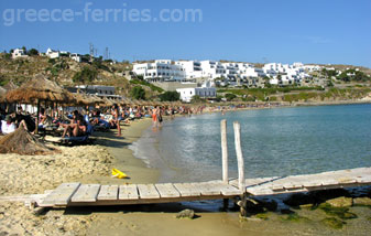 Psarou Strand Mykonos Eiland, Cycladen, Griekenland