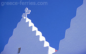 Iglesias y Monasterios de Mykonos en Ciclades, Islas Griegas, Grecia