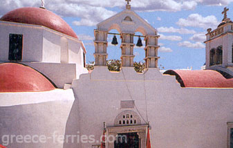 Templo sagrado de Zoodoju Pigis Mykonos en Ciclades, Islas Griegas, Grecia