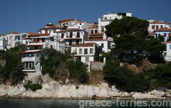 Arquitectura de of Skíathos Islas de Sporades Grecia