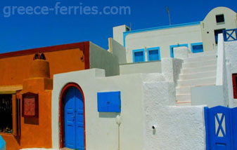 Architecture de l’île de Santorin ou Thira des Cyclades Grèce