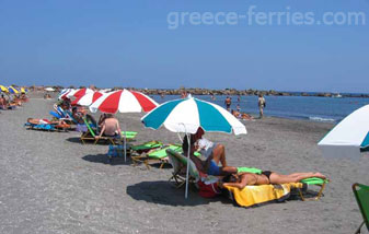 Monolithos Strand Thira Santorini Eiland, Cycladen, Griekenland