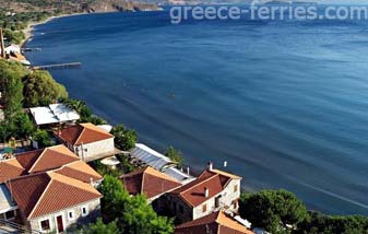 Playa de Molivos Lesvos en Egeo Oriental Grecia