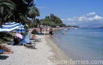 Nidri Strand Lefkas Eiland, Ionische Eilanden, Griekenland