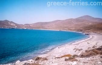 Lakka Strand Psara Eiland, Oost Egeische Eilanden, Griekenland