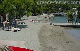 Neorio Strand Poros Eiland, Saronische Eilanden, Griekenland