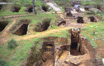 Necrópolis Armenon Rethimno en la isla de Creta, Islas Griegas, Grecia