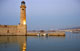 Faro en el Puerto Veneciano Rethimno en la isla de Creta, Islas Griegas, Grecia