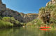 Río Kourtaliotis en Preveli Rethimno en la isla de Creta, Islas Griegas, Grecia