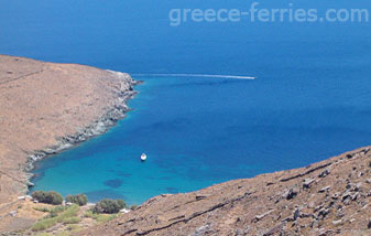 Kedarchos Strand Serifos Eiland, Cycladen, Griekenland