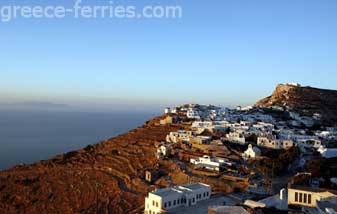 Horio Sikinos Eiland, Cycladen, Griekenland