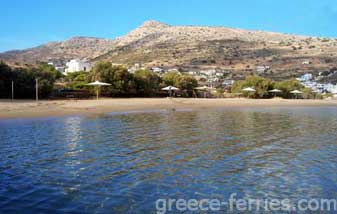 Alopronia Playas de Sikinos en Ciclades, Islas Griegas, Grecia