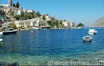 Agios Georgios Disalona Strand Symi Eiland, Dodecanesos, Griekenland