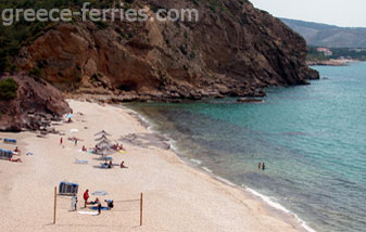 Metallia Playa de Tasos en Egeo Norte, Islas Griegas, Grecia