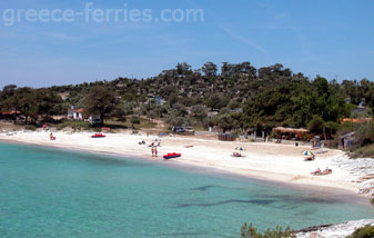 Psili Amos Playa de Tasos en Egeo Norte, Islas Griegas, Grecia