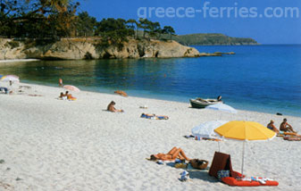 Peukari Playa de Tasos en Egeo Norte, Islas Griegas, Grecia