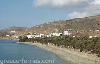 Kiona Strand Tinos Eiland, Cycladen, Griekenland